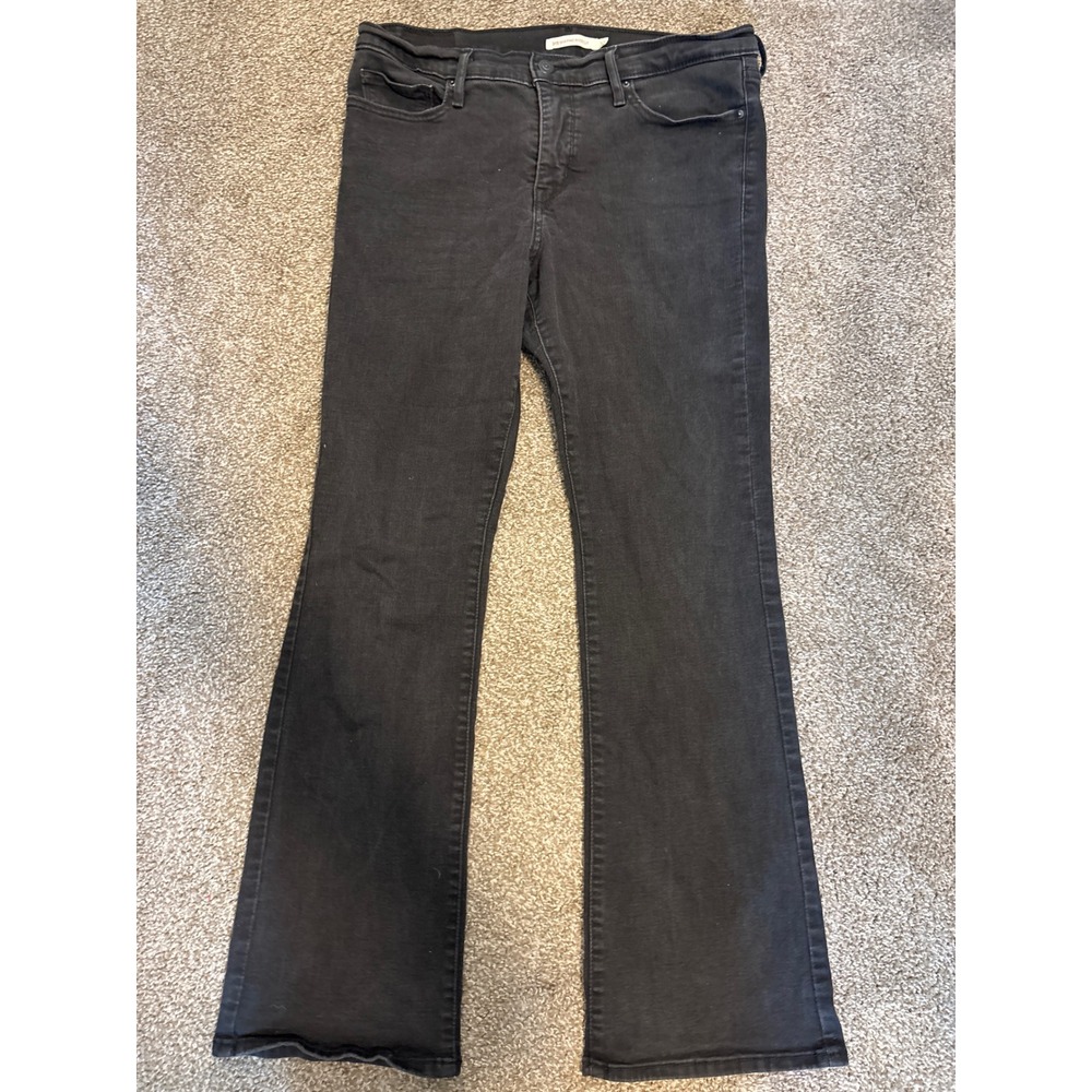Levi's 315 Shaping Bootcut Jeans Womens 32 Black Excellent Mid Rise Stretch